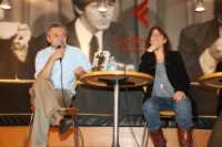 Luca Sofri, Patti Smith - Milano - 29-06-2010 - Patty Smith presenta a Milano il libro autobiografico Just Kids