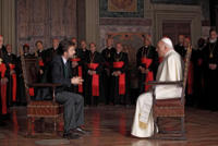 Nanni Moretti, Michel Piccoli - Milano - 07-03-2011 - Nanni Moretti entra nelle dinamiche del Vaticano con il film Habemus Papam