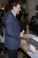 Mariano Rajoy - Madrid - 20-11-2011 - Si vota in Spagna: Mariano Rajoy e Alfredo Perez Rubalcaba chiudono l'era Zapatero