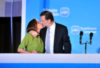 Mariano Rajoy - Madrid - 19-11-2011 - Elezioni in Spagna: il trionfo al bacio di Mariano Rajoy