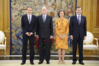 Regina Sofia di Spagna, José L, Juan Carlos  di Spagna, Mariano Rajoy - Madrid - 21-12-2011 - Madrid: austerity e manovre anticrisi per il governo di Mariano Rajoy