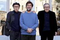 Paolo Taviani, Vittorio Taviani, Nanni Moretti - Roma - 29-02-2012 - Nanni Moretti ospita il dibattito sul film dei fratelli Taviani, Cesare deve morire