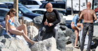 David McCord, AnnaLynne McCord - Los Angeles - 22-03-2012 - AnnaLynne McCord in spiaggia con papa' orso