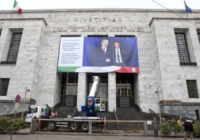 Palazzo di Giustizia - Milano - 06-05-2012 - Milano: Falcone e Borsellino campeggiano su Palazzo di Giustizia