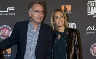 Sonia Bruganelli, Paolo Bonolis - Roma - 17-10-2012 - Paolo Bonolis e la moglie alla premiere di C'era una volta in America