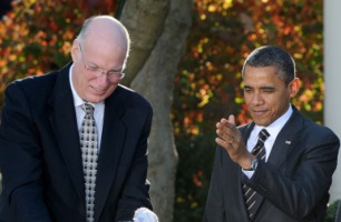 Steve Willardsen, Barack Obama - Washington - 21-11-2012 - Barack Obama benedice il tacchino simbolo del Ringraziamento