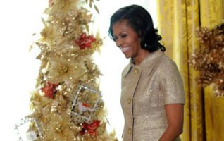Michelle Obama - Washington - 28-11-2012 - E' gia' Natale alla Casa Bianca