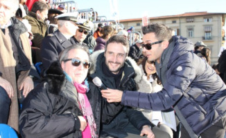 Igor Barbazza, Linda Collini - Viareggio - 04-02-2013 - Igor Barbazza e Linda Collini al Carnevale di Viareggio