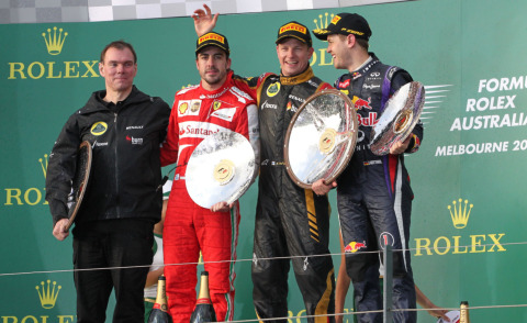 Sebastian Vettel, Kimi Raikkonen, Fernando Alonso - Melbourne - 17-03-2013 - La Formula 1 apre i battenti a Melbourne