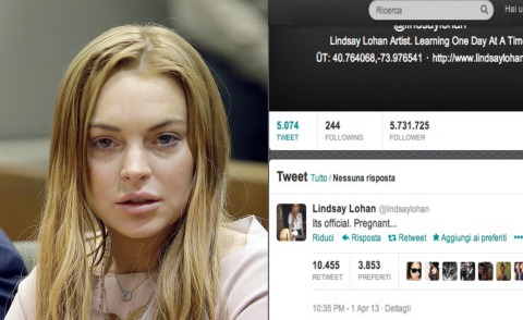 Lindsay Lohan - Lindsay Lohan su Twitter: è ufficiale, sono incinta! 