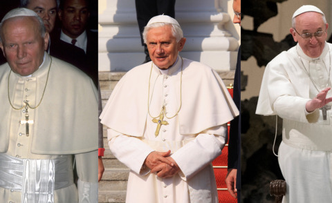 Jorge Mario Bergoglio, Ratzinger, Papa Giovanni Paolo II - Roma - Giovanni Paolo II, Benedetto XVI, Francesco: tre papa, tre stili