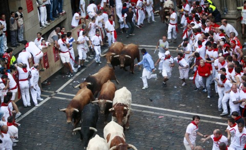Festa di San Firmino - Pamplona - 07-07-2013 - Spagna: a Pamplona è il giorno dei tori