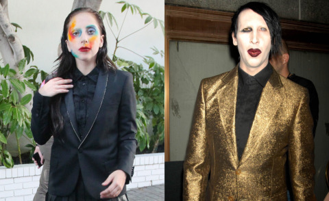 Lady Gaga, Marilyn Manson - Los Angeles - 13-08-2013 - Lady Gaga o Marilyn Manson? Trova le differenze