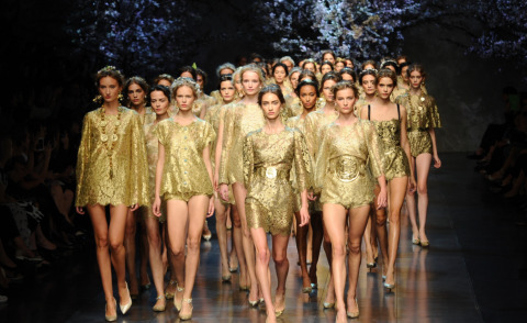 Modelli - Milano - 22-09-2013 - Milano Moda Donna, la sfilata di Dolce e Gabbana
