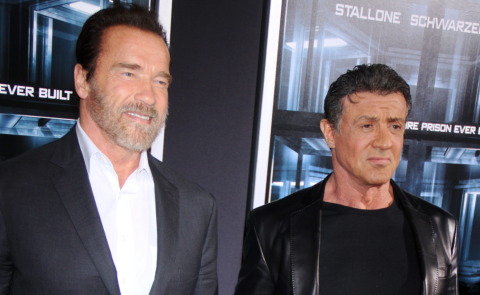 Sylvester Stallone, Arnold Schwarzenegger - New York - 16-10-2013 - Sylvester Stallone e Arnold Schwarzenegger a NY per Escape Plan