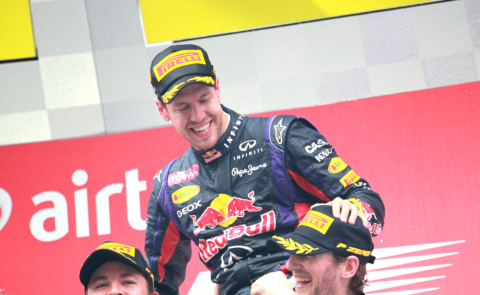 Sebastian Vettel - Nuova Delhi - 27-10-2013 - Sebastian Vettel cala il poker, il mondiale di F1 è ancora suo
