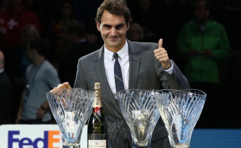 Roger Federer - Londra - 07-12-2013 - Roger Federer vince, ma lo premiano per l'attività umanitaria