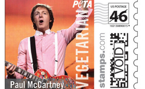 Paul McCartney - Los Angeles - 21-11-2013 - Le star vegetariane diventano francobolli per la PETA