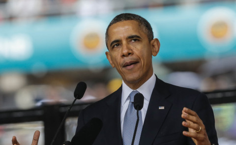 Barack Obama - Johannesburg - 10-12-2013 - Barack Obama ricorda Nelson Mandela a Johannesburg