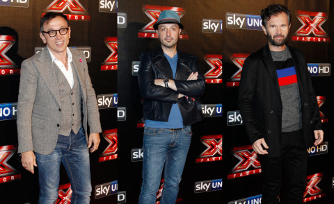 Bruno Barbieri, Carlo Cracco, Joe Bastianich - Milano - 13-12-2013 - I giudici di Masterchef assistono alla finale di X Factor