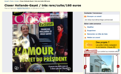 François Hollande - Parigi - 15-01-2014 - Affaire Hollande: Closer è un numero da collezione