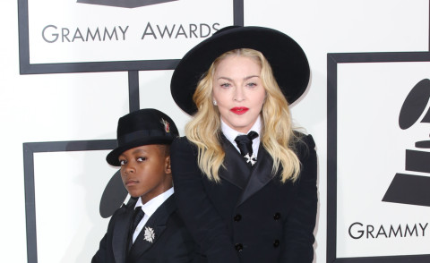 David Banda Ritchie, Madonna - Los Angeles - 26-01-2014 - Grammy Awards 2014: Madonna in famiglia sul tappeto rosso