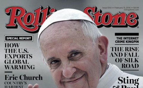 Papa Francesco - Los Angeles - 29-01-2014 - Papa Francesco in cover sulla rivista della musica del diavolo