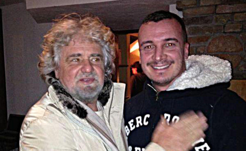Rocco Casalino, Beppe Grillo - 04-02-2014 - Rocco Casalino in compagnia di Beppe Grillo 