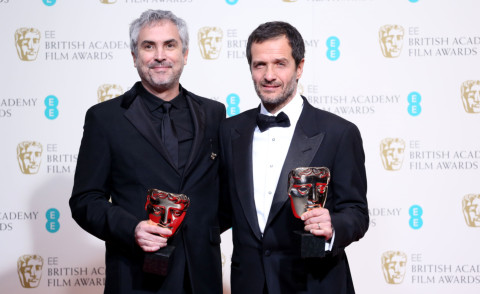 David Heyman, Alfonso Cuaron - Londra - 17-02-2014 - Bafta 2014: trionfano Gravity e Alfonso Cuaron