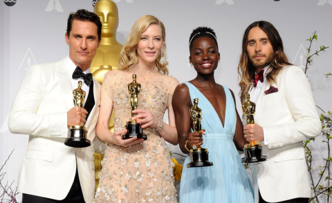 Lupita Nyong'o, Matthew McConaughey, Jared Leto, Cate Blanchett - Hollywood - 02-03-2014 - 86th Oscar: Gravity vince sette statuette