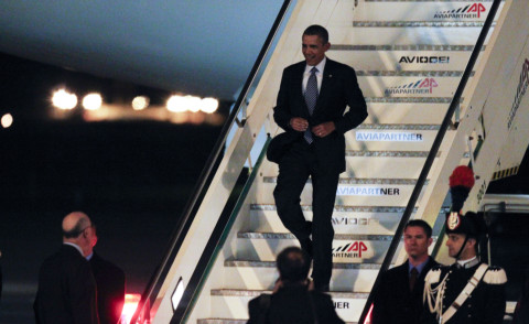 Barack Obama - Roma - 26-03-2014 - Roma blindata, arriva il presidente Usa Barack Obama
