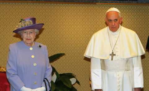 Papa Francesco, Regina Elisabetta II - Roma - 03-04-2014 - Elisabetta II visita Papa Francesco, prima di lasciare l'Italia