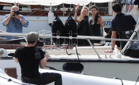 Peter Lindbergh, Adriana Lima, Karolina Kurkova - Portofino - 16-05-2014 - Adriana Lima e Karolina Kurkova vanno in scena a Portofino