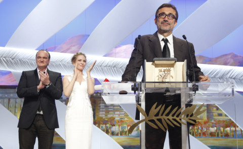 Nuri Bilge Ceylan, Quentin Tarantino, Uma Thurman - Cannes - 24-05-2014 - Cannes 2014: Winter Sleep vince la Palma d'Oro