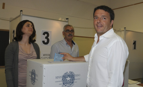 Matteo Renzi - Pontassieve - 25-05-2014 - Europee e comunali: anche i vip sono chiamati al voto