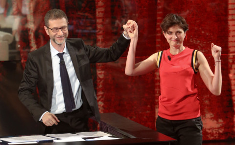 Fabio Fazio, Alice Rohrwacher - Milano - 25-05-2014 - Che tempo che fa: Fazio celebra il cinema italiano vincente