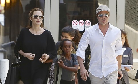 Zahara Jolie Pitt, Angelina Jolie, Brad Pitt - Los Angeles - 14-06-2014 - Brad Pitt e Angelina Jolie tornano a casa 
