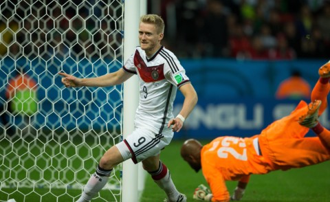 André Schürrle - PORTO ALEGRE - 30-06-2014 - Brasile 2014: la Germania esulta, è ai quarti