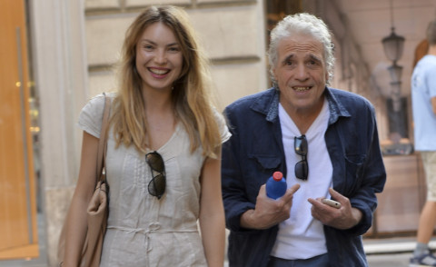 Cristina Chiriac, Abel Ferrara - Roma - 29-08-2014 - Vacanze romane per Abel Ferrara e Cristina Chiriac