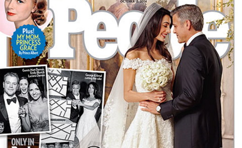Amal Clooney, George Clooney - Venezia - 30-09-2014 - Amal e George: Hello! e People svelano l'abito della sposa