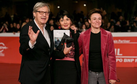Elisabetta Sgarbi, Vittorio Sgarbi, Michela Cescon - Roma - 22-10-2014 - Festival di Roma: sul red carpet l'arte di Sgarbi e Battiato