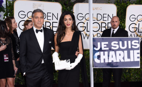 Amal Clooney, George Clooney - Beverly Hills - 11-01-2015 - Golden Globes 2015: per il cinema, la tv e Charlie Hebdo