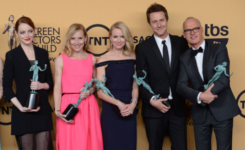 Amy Ryan, Emma Stone, Edward Norton, Michael Keaton, Naomi Watts - Los Angeles - 26-01-2015 - SAG Awards 2015: ecco i vincitori della serata