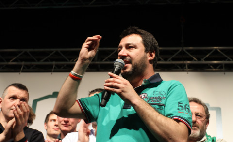 Matteo Salvini - Bergamo - 29-03-2015 - Salvini sui 700 morti in mare: 