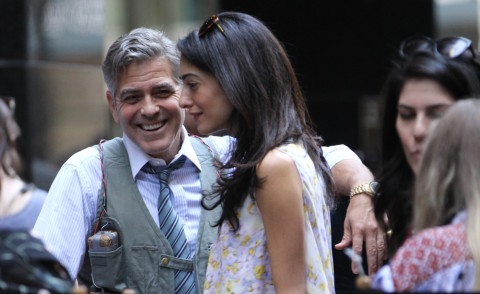 Amal Clooney, George Clooney - New York - 18-04-2015 - Amal Alamuddin: quant'è affascinante il set