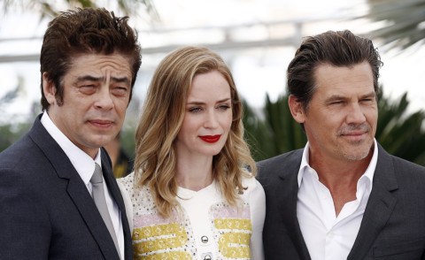 Emily Blunt, Josh Brolin, Benicio Del Toro - Cannes - 19-05-2015 - Cannes 2015: Benicio Del Toro al photocall di Sicario