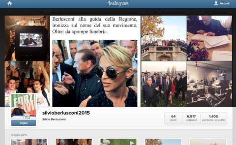 Silvio Berlusconi - Milano - 21-05-2015 - Silvio Berlusconi su Instagram: più di 60 post in meno di 24 ore