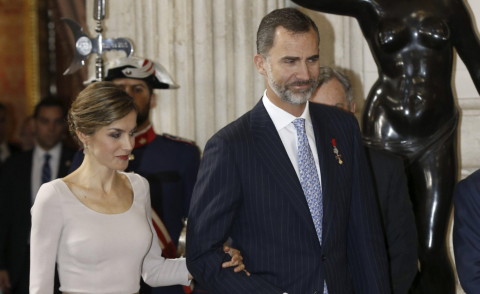 Re Felipe di Borbone, Letizia Ortiz - Madrid - 10-06-2015 - Felipe VI compie un anno sul trono di Spagna