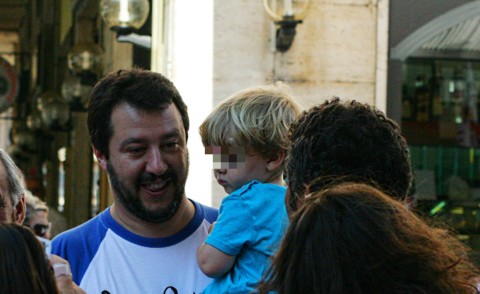 Matteo Salvini - Recco - 28-06-2015 - Matteo Salvini, un leader per grandi e per piccini