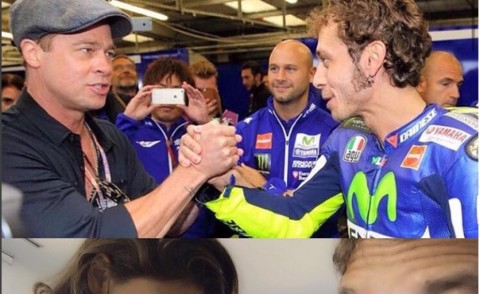 Valentino Rossi, Brad Pitt - 02-09-2015 - Brad Pitt e le star appassionate di moto 